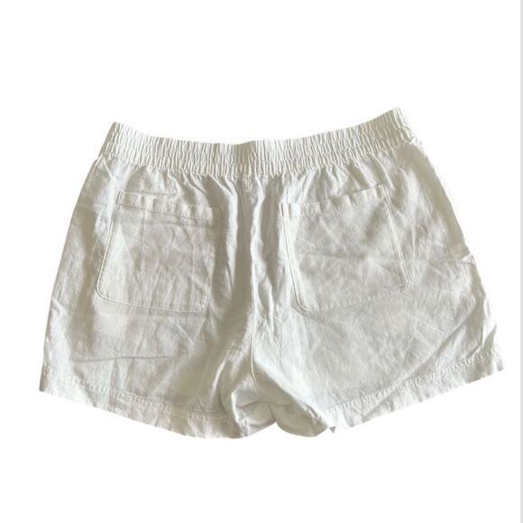 Old Navy High-Waisted White Linen-Blend Pull-On Shorts 3 inch inseam size XL - Picture 4 of 8